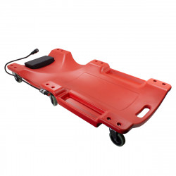 RF-TRH6802-1 Лежак пластиковый подкатной на 6-ти колесах с паралоновым подголовником и фонарем на гибком удлинителе(490х1050мм, max нагрузка-135кг) RockFORCE