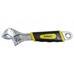 WMC-649200 Ключ разводной с прорезиненной рукояткой-200мм(захат 0-24мм) WMC TOOLS