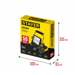 57135-50 Светодиодный прожектор STAYER 50 Вт переносной, LED-MAX