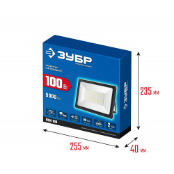 57141-100 Светодиодный прожектор Профессионал ЗУБР ПСК-100, 100 Вт, 6500К IP65