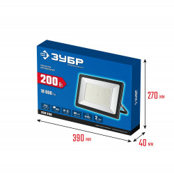 57141-200 Светодиодный прожектор Профессионал ЗУБР ПСК-200, 200 Вт, 6500К IP65