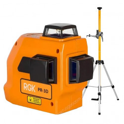778756 Лазерный уровень RGK PR-3D + штанга-упор RGK CG-2 минимальная комплектация