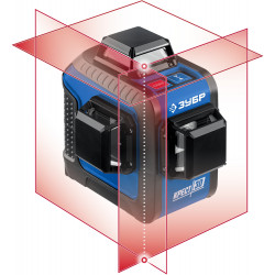 34908_z01 ЗУБР КРЕСТ 3D нивелир лазерный 3х360°, 20м/70м, точн. +/-0,3 мм/м