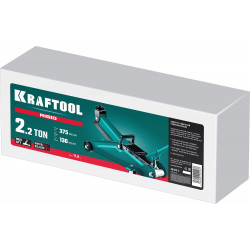 43452-2 KRAFTOOL RIGID 2.2т 130-375мм подкатной домкрат с увеличенным подъемом