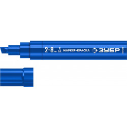 06327-7 ЗУБР МК-800 2-8 мм, клиновидный, синий, экстрабольшой объем, Маркер-краска, ПРОФЕССИОНАЛ (06327-7)