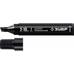 06333-2 ЗУБР МП-1000К 2-10 мм, клиновидный, черный, Перманентный маркер, ПРОФЕССИОНАЛ (06333-2)