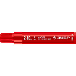 06333-3 ЗУБР МП-1000К 2-10 мм, клиновидный, красный, Перманентный маркер, ПРОФЕССИОНАЛ (06333-3)