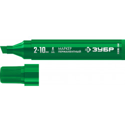 06333-4 ЗУБР МП-1000К 2-10 мм, клиновидный, зеленый, Перманентный маркер, ПРОФЕССИОНАЛ (06333-4)