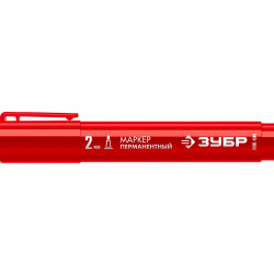 06322-3 ЗУБР МП-300 2 мм, заостренный, красный, Перманентный маркер, ПРОФЕССИОНАЛ (06322-3)
