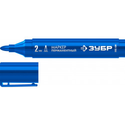 06322-7 ЗУБР МП-300 2 мм, заостренный, синий, Перманентный маркер, ПРОФЕССИОНАЛ (06322-7)
