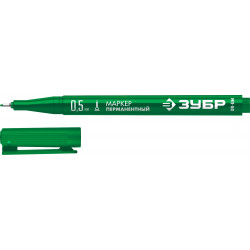 06321-4 ЗУБР МП-50 0,5 мм, зеленый, экстратонкий перманентный маркер, ПРОФЕССИОНАЛ (06321-4)