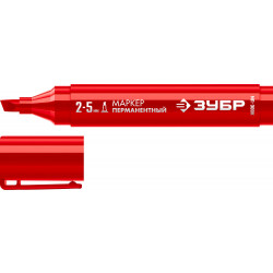 06323-3 ЗУБР МП-300К 2-5 мм, клиновидный, красный, Перманентный маркер, ПРОФЕССИОНАЛ (06323-3)