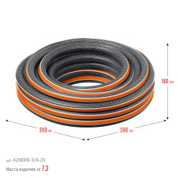 429009-3/4-25 Поливочный шланг GRINDA PROLine ULTRA 6 3/4 25 м 25 атм шестислойный двойное армирование