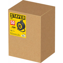 55073-50_z02 STAYER S 207 ПВС 2х0.75 50м 2200Вт, Удлинитель на катушке (55073-50)