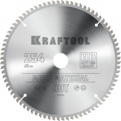 36953-254-30 KRAFTOOL Multi Material 254х30мм 80Т, диск пильный по алюминию