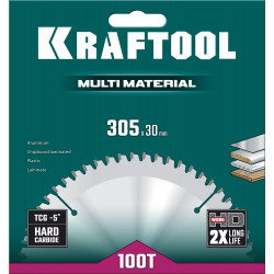 36953-305-30 KRAFTOOL Multi Material 305х30мм 100Т, диск пильный по алюминию