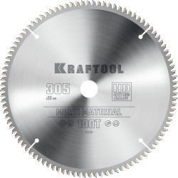 36953-305-30 KRAFTOOL Multi Material 305х30мм 100Т, диск пильный по алюминию
