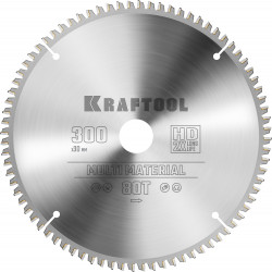 36953-300-30 KRAFTOOL Multi Material 300х30мм 80Т, диск пильный по алюминию