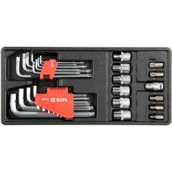 YT-55451 Набор инструмента в футляре ключи и головки (31шт) 