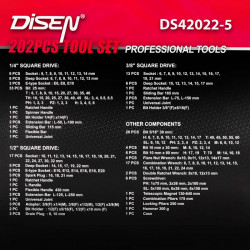 DS-42022-5 Набор инструментов 202пр, DISEN