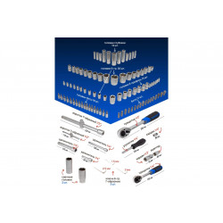 F-41082-5EURO Набор инструмента 108пр.1/4