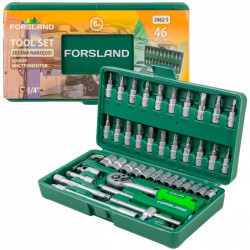 Forsland-38841 Набор инструментов 216пр. 1/4''3/8''1/2''(6гр.)(4-32мм) Forsland