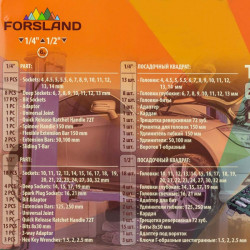 Forsland-4941-5 Набор инструментов 94 пр.1/4'',1/2''(6гр.)(4-32мм) Forsland