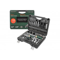 RF-41082-5L NEW Набор инструментов с телескопическими трещотками 108пр. 1/4''&1/2'' (6гр.) (4-32мм) RockFORCE