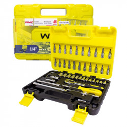 WMC-2462-5 EURO Набор инструмента 46пр. 1/4''(6-гран.)(4-14мм) WMC TOOLS