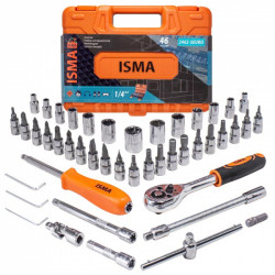 ISMA-2462-5 EURO Набор инструмента 46пр. 1/4''(6-гран.)(4-14мм) ISMA