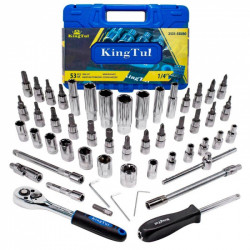 KT-2531-5 EURO Набор инструмента 53пр. 1/4''(6-гран.)(4-14мм, головки глубокие 6-14мм) KINGTUL