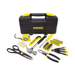 WMC-10142 Набор инструментов 142пр (молоток, пассатижи, отвертки, нож, рулетка, ножницы, биты, расходник) WMC TOOLS