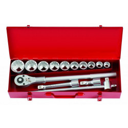 6141-5 3/4 Набор инструментов 14пр. 22-50мм 6-гран.в металл.ящике FORCE