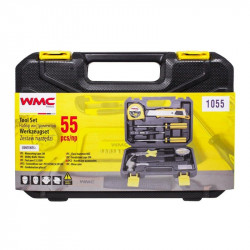 WMC-1055 Набор инструментов 55пр(молоток,плоскогубцы,отвертки,нож,рулетка,расходник) WMC TOOLS