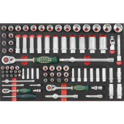 4882 Набор 1/4'' & 3/8'' & 1/2'' головок 6-тигранных с приспособлениями FORCE