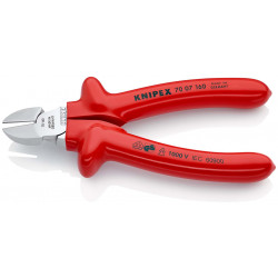 7007160 Бокорезы с обливной изоляцией VDE хромированные 160 mm KNIPEX