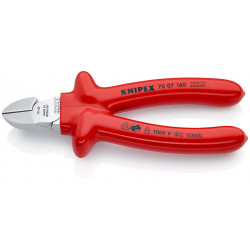 7007160 Бокорезы с обливной изоляцией VDE хромированные 160 mm KNIPEX