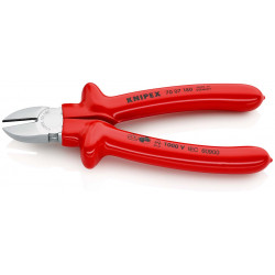 7007180 Бокорезы с обливной изоляцией VDE хромированные 180 mm KNIPEX