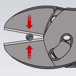 7371180 TwinForce® бокорезы, высокой мощности с пластиковыми рукоятками фосфатированные, черного цвета 180 mm KNIPEX