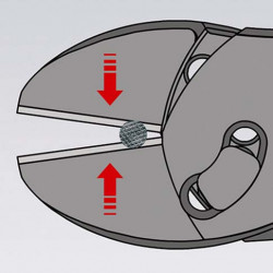 7372180 TwinForce® бокорезы, высокой мощности, фосфатированные, черного цвета 180 mm KNIPEX