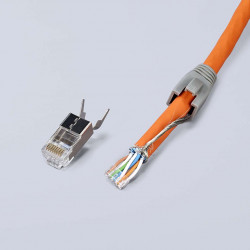 975113 Пресс-клещи для штекеров RJ45 с 2-комп. рукоятками вороненые 190 mm KNIPEX