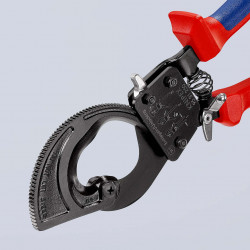 9531250 Кабелерез (секторные ножницы) с 2-комп. рукоятками с черной лакировкой 250 mm (карта самообслуживания / блистер) KNIPEX