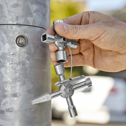 001101 TwinKey® Ключ для электрошкафов для стандартных шкафов и систем запирания 92 mm KNIPEX