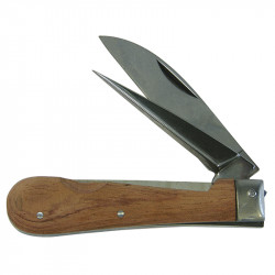 200014 Нож для резки кабеля, с деревянной рукояткой, двухкомпонентный (Haupa)