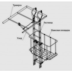 Подвесная лестница без навесной площадки 2,8 м (ЭССП)