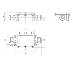 101762 Коробка распределительная герметичная MG Box M-2 IP68 (Fortisflex)