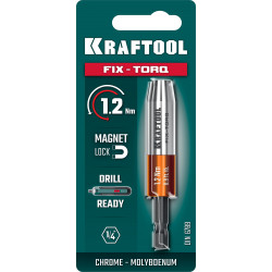 64035-1.2 KRAFTOOL FIX-TORQ 1.2 Нм динамометрический адаптер для бит