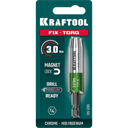 64035-3.0 KRAFTOOL FIX-TORQ 3.0 Нм динамометрический адаптер для бит