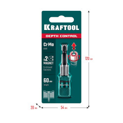 26764 KRAFTOOL Depth Control, 60 мм, адаптер с регулировкой глубины вкручивания крепежа