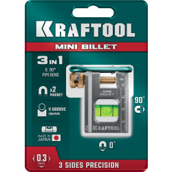 34791 KRAFTOOL MINI BILLET 50 мм, брусковый магнитный уровень